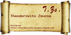 Theodorovits Zsuzsa névjegykártya